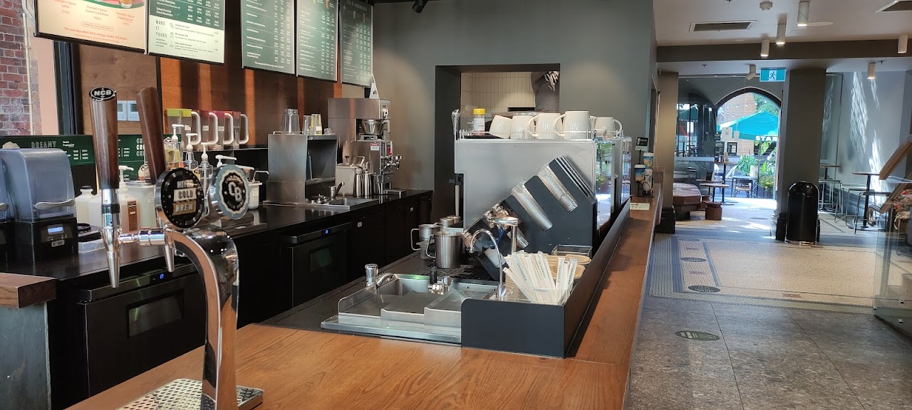Service counter at Starbucks The Rocks